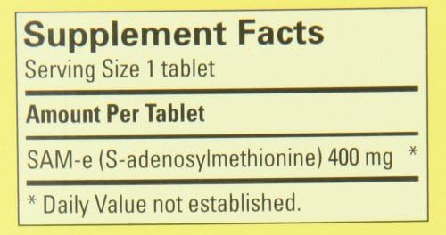 Nature Made SAM-e Complete 400 mg Tablets, 72 Count