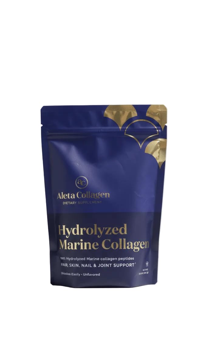 Aleta Collagen Kosher Marine Collagen OU Pareve 100% Hydrolyzed Marine Collagen Peptides Powder 10.6 oz