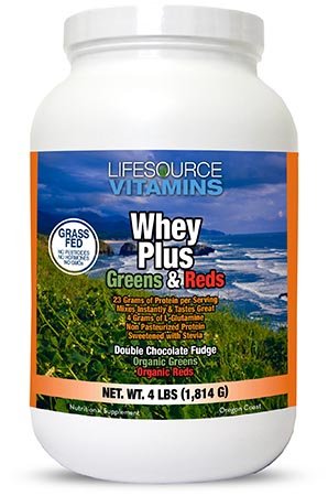 LifeSource Vitamins Whey Plus Greens & Reds Phyto Foods Protein Powder 16
