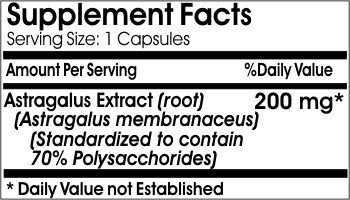 Naturetition Supplements Astragalus Extract 200mg Capsules, 1 Count