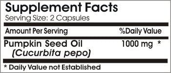 PureControl Supplements Pumpkin Seed Oil 1000mg Emulsified Dry Capsules, 200 Capsules