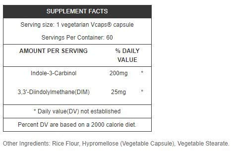 Invite Health Indole 3 Carbinol 200mg with DIM (I-3-C) Capsule, 60 Count