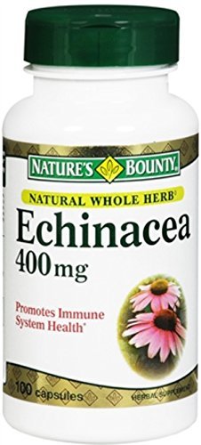 Nature's Bounty Natural Whole Herb Echinacea 400 mg Capsules, 300 Capsules