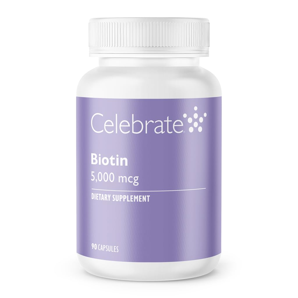 Celebrate Bariatric Supplements Biotin 5,000 mcg Capsule, 90 Count