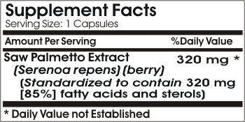 Naturetition Supplements Saw Palmetto Standardized Extract 320mg Capsules 100 Capsules