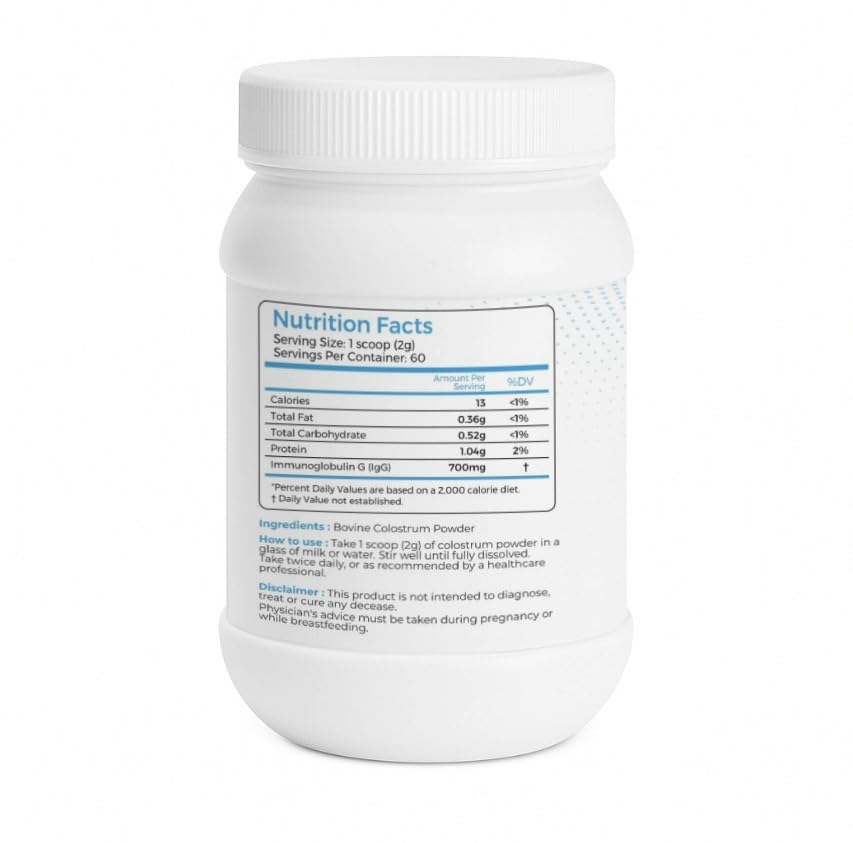 TOSHAN Cow Colostrum Powder 4.23 Ounce