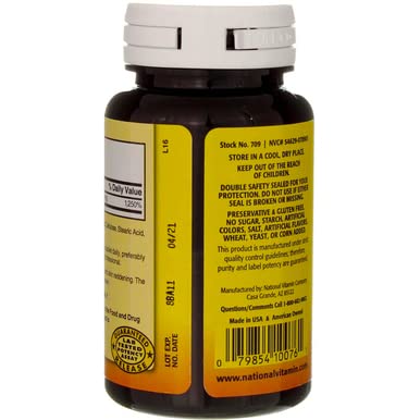Nature's Blend Niacin Timed Release 250 mg Tablet, 100 Count