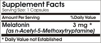 Naturetition Supplements Melatonin 3mg 100 Capsules