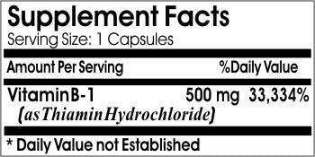 PureControl Supplements B-1 Vitamin 500mg Powder 1
