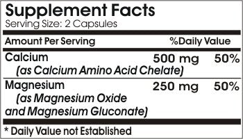 Naturetition Supplements Chelated Calcium 500mg and Magnesium 250mg, Capsules, 200 Capsules