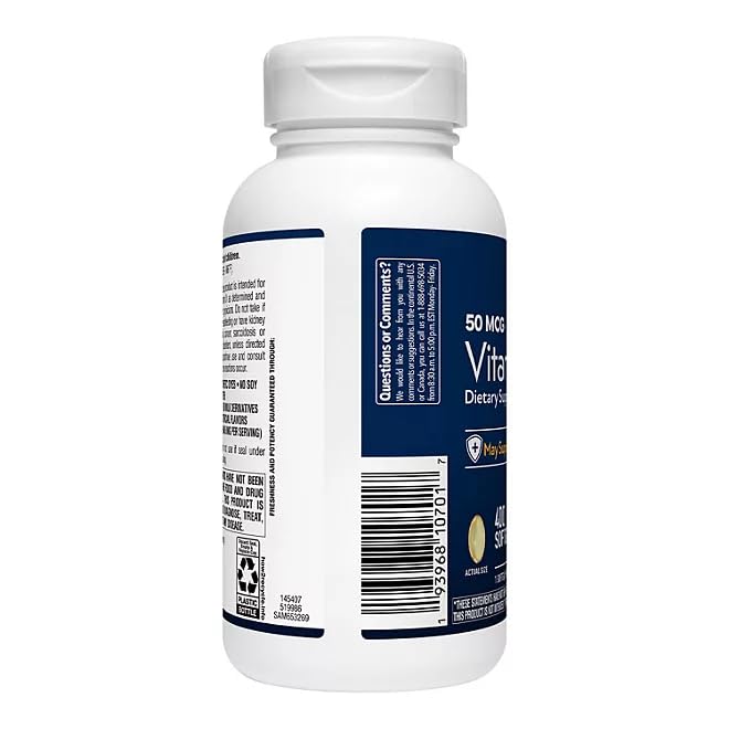 Generic Vitamin D3 to Support Healthy Immune & Bone 400 Capsules