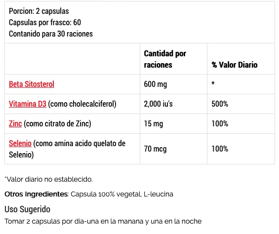 Generic Prostata Vital Capsule 60 Count