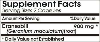 Naturetition Supplements Cranesbill 900mg 90 Capsules
