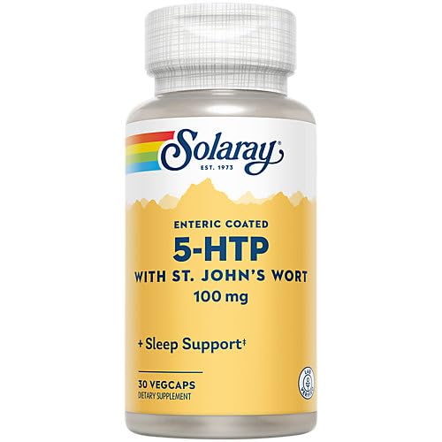 Solaray 5-HTP Plus St John's Wort 100 mg Capsules, 30 Count