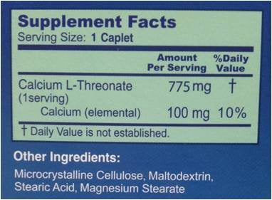 BIOCALTH Calcium L-threonate Caplets 270