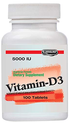 LANDAU Vitamin D3 5000 IU Tablets 100 Count