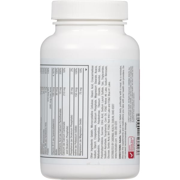 Leader Men's 50+ Multivitamin Tablets, 100 Count