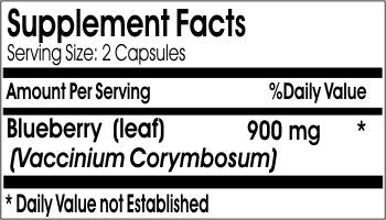 Naturetition Supplements Blueberry Leaf 900mg Capsules, 1 Count