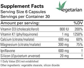 Karuna Ipriflavone Plus 600mg Vegetarian Capsules 180