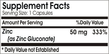 Naturetition Supplements Chelated Zinc 50mg, 200 Capsules