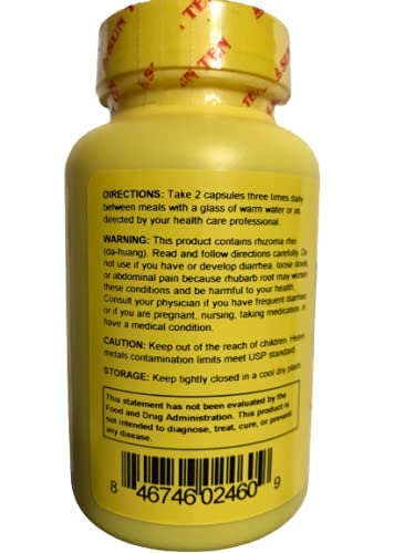 Sun Ten Major Rhubarb Combination/Da Cheng Qi Tang Capsules, 1 Count
