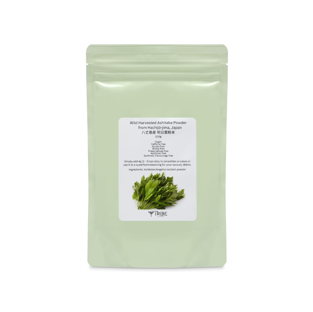 Tribe Skincare Wild Harvested Ashitaba Powder from Hachijō-jima, Japan 3.53 oz