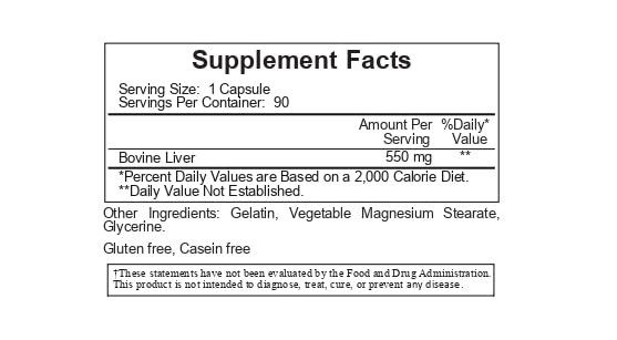 Cardiovascular Research Liver Extract Capsule 90 Count