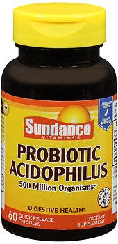 Sundance Probiotic Acidophilus Capsules, 500 Million Active Cultures, 180 Capsules