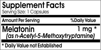 Naturetition Supplements Melatonin 1mg Capsule 100 Capsules