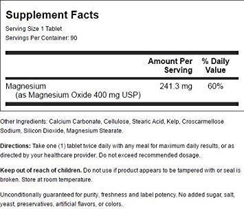 21st Century Magnesium Oxide 400 Milligrams, 90 Tablets