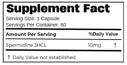 Planet Source Spermidine 10mg Capsule, 60 Capsules