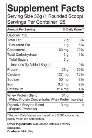 ES FIT Whey Protein Powder Isolate 36 Servings Smooth Vanilla