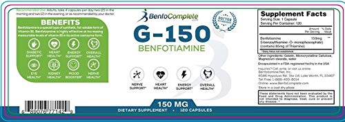 Benfotiamine, Inc. Benfotiamine 150 mg Capsule 1