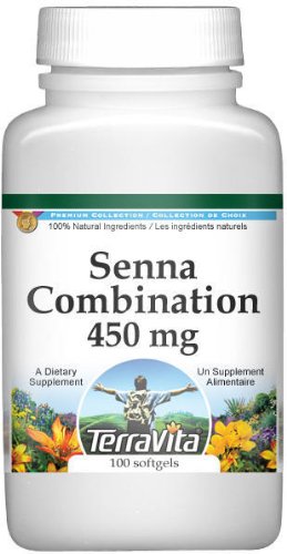 Terravita Senna Combination - Senna, Fennel, Ginger and Catnip - 450 mg Capsules, 100 Count