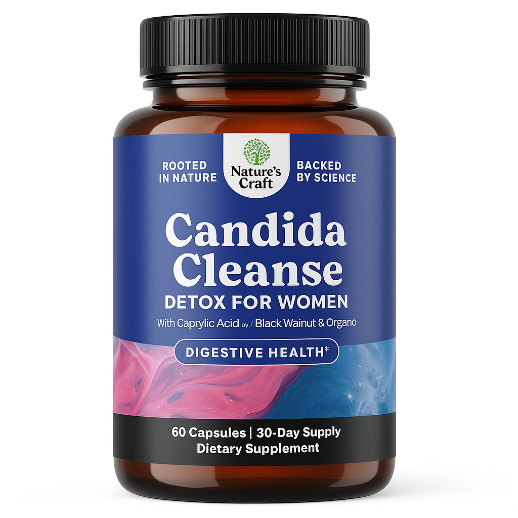 Nature's Craft Candida Cleanse Body Detox Capsule 60 Count