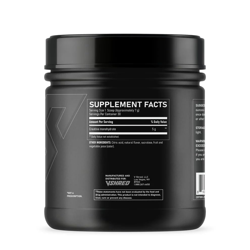 VShred MD Creatine Monohydrate Powder 7.32 Ounce