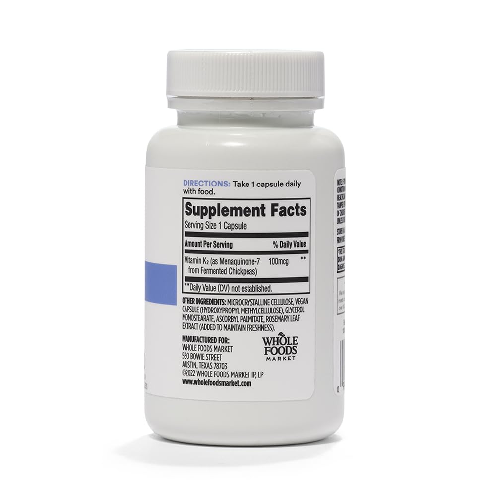 365 by Whole Foods Market Vitamin K2 Capsule, 30 Count