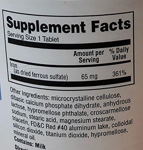 Upsher-Smith Ferrous Sulfate Enteric-Coated Tablets 325 mg, 1000 Tablets