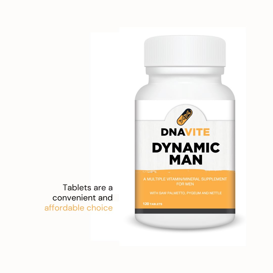 DNAVITE Dynamic Man Men’s Multivitamin Tablets, 120 Count