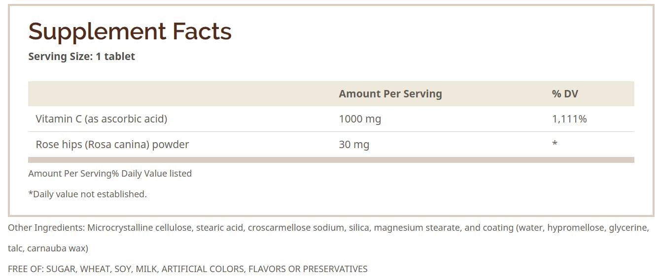 Windmill Vitamin C 1000mg Tablets, 100 Count