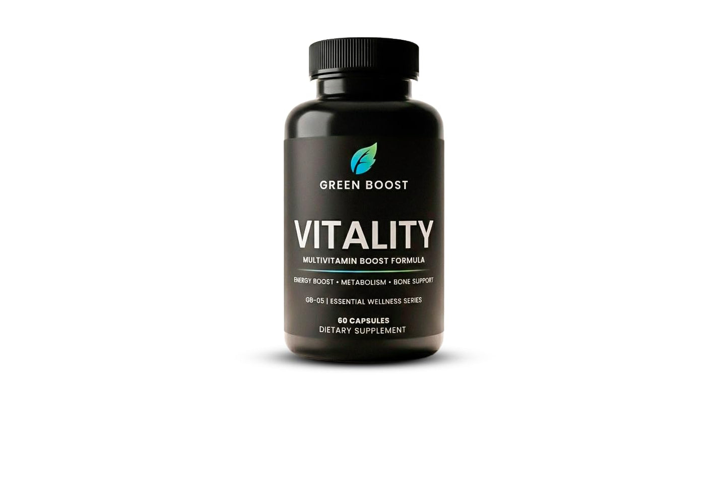 Green Boost Green Vitality Daily Multivitamin for Adults - Energy + Immune Support with Elderberry, Colostrum, Zinc, Biotin & 7 Essential Vitamins, 60 Veggie Capsules