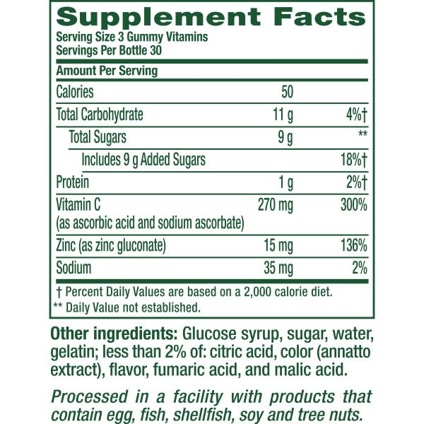 Vitafusion Power Zinc Gummy Vitamins, 270 Gummies