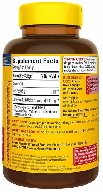 Generic CoQ10 400 mg Softgels, 90-count