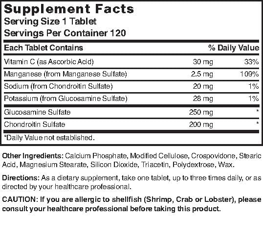 Nature's Blend Glucosamine/Chondroitin Complex, 120 Tablets