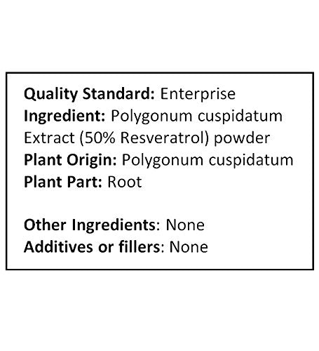 NuSci Pure Resveratrol Powder Standardized 50% Extracted from Polygonum Cuspidatum Root 17.637 oz