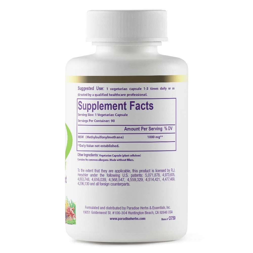 Paradise Herbs MSM 90 Capsules