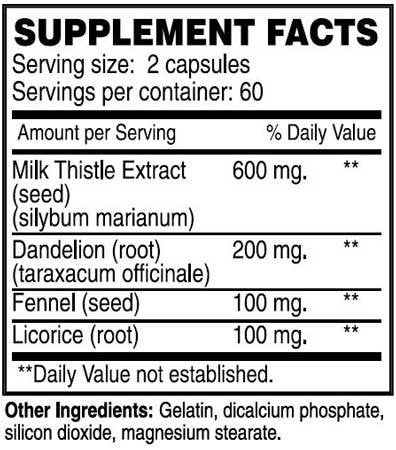 Sunshine Naturals Milk Thistle Complex 120 Capsules