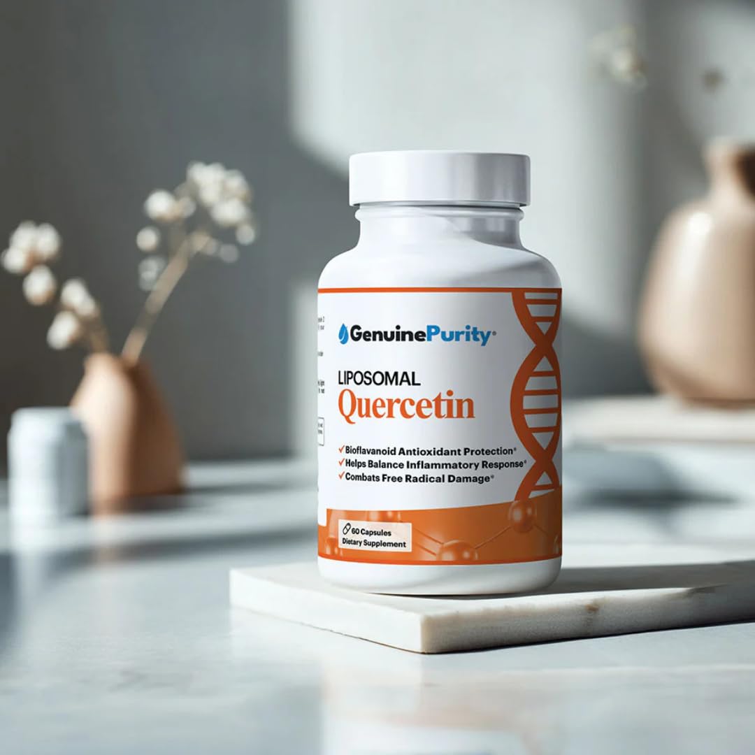 GenuinePurity Liposomal Quercetin Supplements 250mg per Serving, 60 Capsules