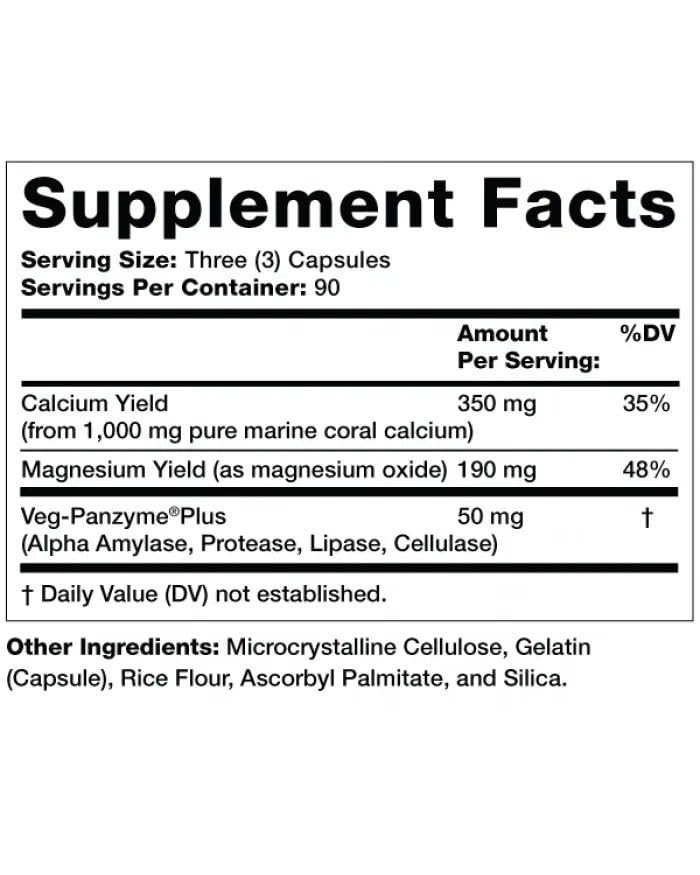 Olympian Labs Coral Calcium Capsules 270 Count