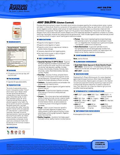 Systemic Formulas ZGLUTn - Gluten Control Capsules 60 Count